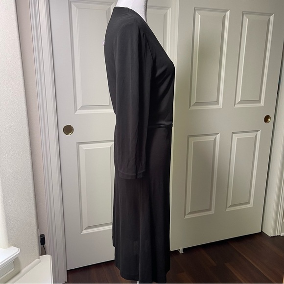 Jones New York Wrap Dress with Leather Trim Waist - Picture 2 of 12